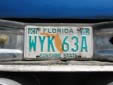 Normal plate (1991 series) from Miami-Dade County<br>Plates with 'Sunshine State' are issued in Miami-Dade County only