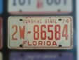 Normal plate (1974 series) from Duval County<br>2 = Duval County. W = heavy vehicle (3,500 to 4,500 lbs.)