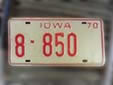Normal plate (1970 series). 8 = Boone County