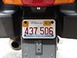 Motorcycle plate (2001 series, 150 cc and above)