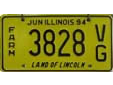 Farm truck plate (1994 series). VG = 16,001 - 20,000 lbs.