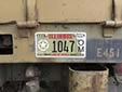 Plate for former military vehicles. OM = original military