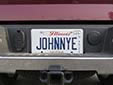 Personalized B-truck plate (8,000 lbs. or less)