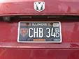 Personalized special interest plate 'Chicago Bears'