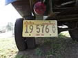 Old-timer plate (old style). AV = antique vehicle