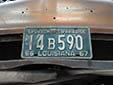 Normal plate (1966 series). B = New Orleans area