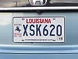 Normal plate (2014 series)<br>During 2014/15 this plate is temporarily issued as standard plate, to<br>commemorate the bicentennial of the Battle of New Orleans.