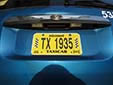 Taxi plate. TX = taxi