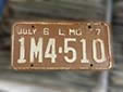 Truck plate (1977 series)<br>L = local use. 6 = up to 6,000 lbs.