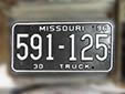 Truck plate (1996 series). 30 = up to 30,000 lbs.