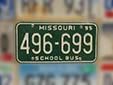 School bus plate (1995 series)