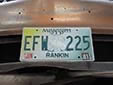 Normal plate (1998 series) from Rankin County