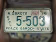 Officials vehicle's plate (1974 series). OFCL = official