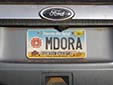 Personalized specialty plate for members of<br>the North Dakota Firefighter’s Association<br>The emblem on this plate is a sticker.