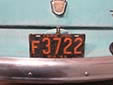Farm vehicle's plate (1955 series). F = farm