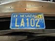 Normal plate (1969 series). LA is issued in Lander County