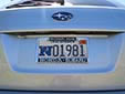 University plate 'University of Nevada, Reno' (old style)