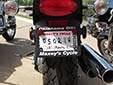 Temporary motorcycle plate
