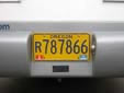 Travel trailer plate. R = travel trailer