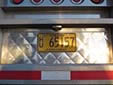 Permanent trailer plate. HU = heavy trailer (over 8,000 lbs.)