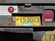Farm vehicle's plate. F = farm