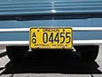 Antique vehicle's plate. AQ = antique