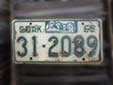 Normal plate (1965 series). 31 = Haakon County