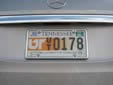 University plate 'The University of Tennessee'