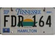 Normal plate (2000 series) from Hamilton County