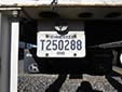Semi-trailer plate (old style). T = trailer