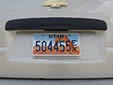 Tax exempt plate (2007 'Arches' series). EX = exempt