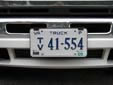 Private truck plate. P = private